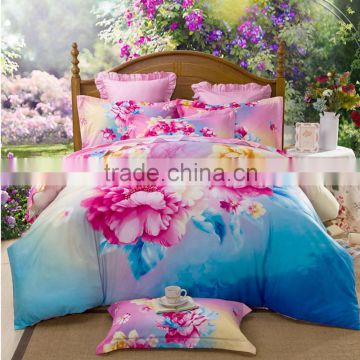 New design beautiful color cotton comfortable and soft 4 pcs bedding set