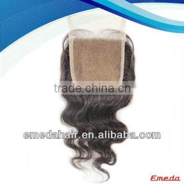 100% Virgin Brazilian Human Hair 5x5 3 part Silk Base Lace Closures in Stock