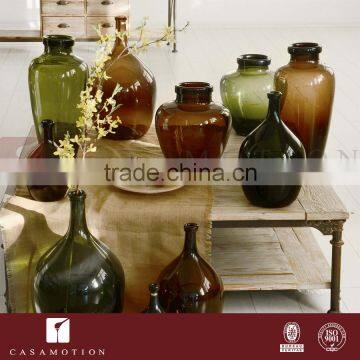 CASAMOTION Deep Brown Hand Blown Art Glass Vase With No MOQ and Gift Boxed, A9030-500