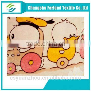 Cartoon With Duck Pattern Woven Knitted Flannel Fabric Wholesale photo-3