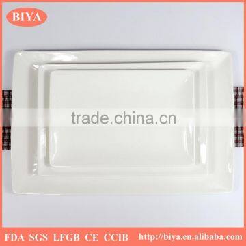 ceramic plate strengthen durable porcelain different size regular rectangular plate oblong tray