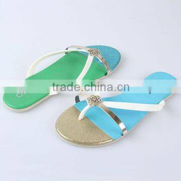 Fashion Stitching Color Flip-flops Bohemia Strappy Flipflops Slippers Pvc Plastic Shoes