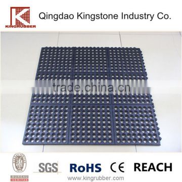 Solid rubber heavy duty hollow mats