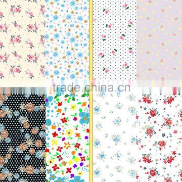 Custom mini flower printing lycra swimwear fabric/printed fabric for dress and bra