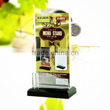 Wholesale Double side acrylic menu stand holder for restaurant acrylic menu dislpay