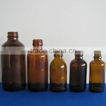 WHOLESALE 8OZ BOSTON ROUND BOTTLES AMBER COLOR