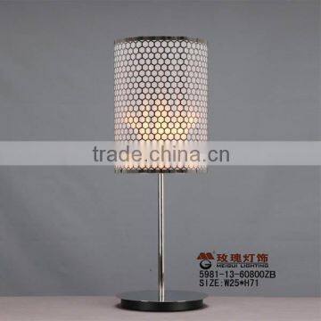 silver small reading desk lamp in steel