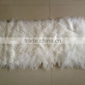 15CM LONG HAIR NATURAL CURLY FUR TIBETAN LAMB SKIN PLATE