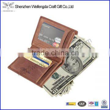 Stylish Men Dual Genuine Leather Flip-up Driving License Clutch Holder