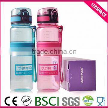 BPA Free Colored Silicone Plastic Drinking Water Bottle