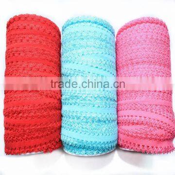 Colorful 3/4 Lace Frilly Elastic Headband For Hair Decoration photo-2