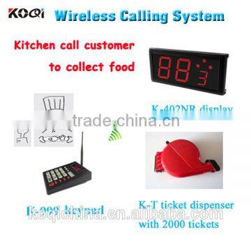 Kitchen Call Waiter System CE passed 433mhz restaurant wireless calling system wireless keyboard