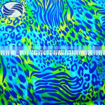 shiny tricot nylon thread spandex material fabric for swimwear