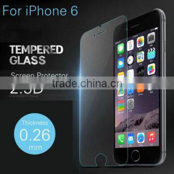 Best Selling Clear Transparent 2.5D Tempered Glass Screen Protector Film 0.2MM for Iphone6 6plus