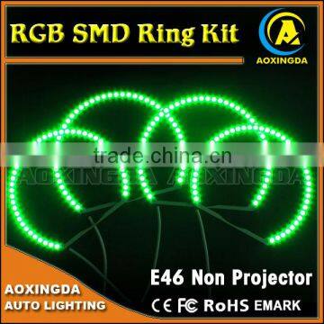 Remote control multi size 5050 SMD Rgb Halo Rings for E46 non-projector