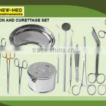 Dilation and Curettage Set Surgical Instruments Set General Surgery Set Dilation and Curettage Set