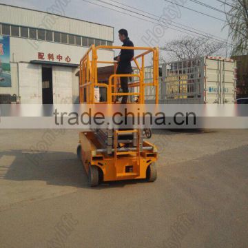 CE approved self propelled electric mobile mini scissor lift