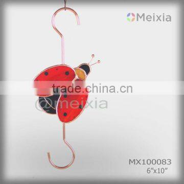 MX100083 decorative metal hanging hook with stained glass ladybug craft decoration                        
                                                Quality Choice