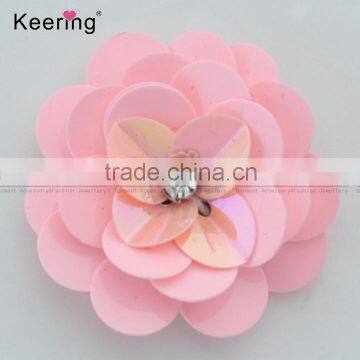 2017 Spring small pink sequin flower patch for garments WPHB-080