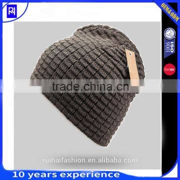 2016 New style 100%Polyester knitted Hat High Quality Winter Hat/ Beanie Hat for man