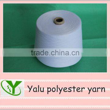 raw white 100% polyester spun yarn cone