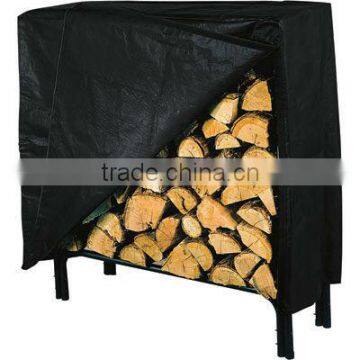 Tubular Steel Log Rack With Rack Cover