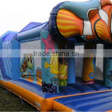 32ft Long Small Inflatable Seaworld Obstacle Course for Kids photo-2