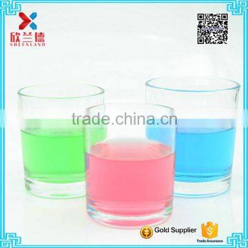 Home Decorative 200ml 220ml 300ml cylinder round clear glass candle jar/holder