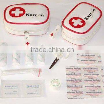 CE/FDA approved Multi-function Leather Pouch First Aid Kits for emergency use