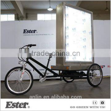 Electric advertising trike with LED lighting system