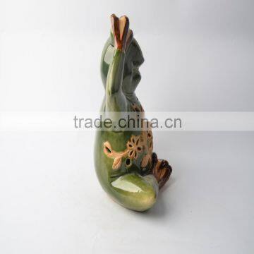 Ceramic Frog Candle Holder With Hoodwink