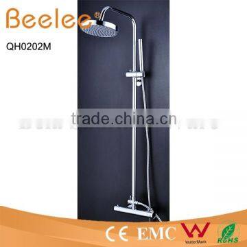 Solid brass thermostatic shower set with top shower hand handle shower