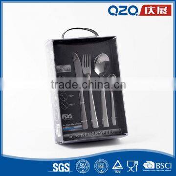 Thick materials black flatware cheap custom stainless steel german tableware