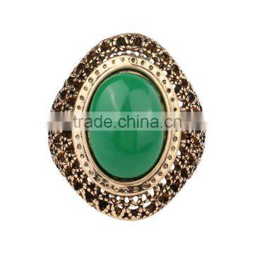 Cheapest Price Less Than 1 Dollar Zinc Alloy Metal Gold Plated Ring With Gemstone photo-3