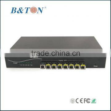 High quality Gigabit 8 SFP ports optic fiber switch