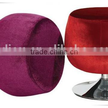 velvet fabric wood frame bar stool chair with chrome base-low price hot sale (DO-6217A)