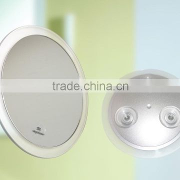 Wall mounted makeup mirror with suction cups, 10x magnifying cosmetic mirrors, clear suction cup mirrors