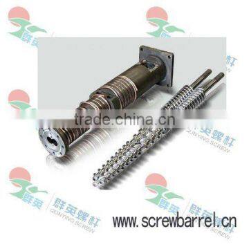 conical two screw and barrel for extruder machine