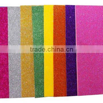 Hot Selling Handmade Materials For Kindergarden Kids Color Glitter Adhesive Eva Foam Sheet