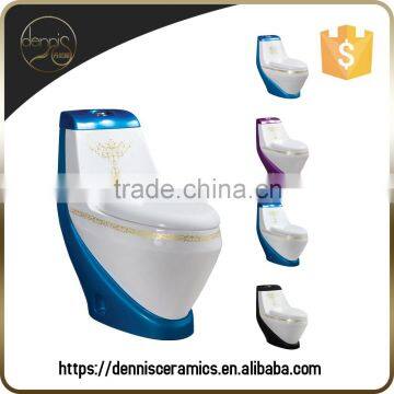 Dennis 2092DB New Design Bathroom Color Blue Toilet