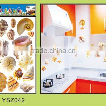 Eco-friendly non-toxic kitchen decoration 3D vinyl removable wall sticker