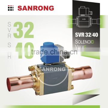 SVR32/40 Refrigeration Piston Pilot Solenoid Valve with Cast Iron Body for EVR32 EVR40 with 1-3/8 1-5/8 2-1/8 ODF Solder