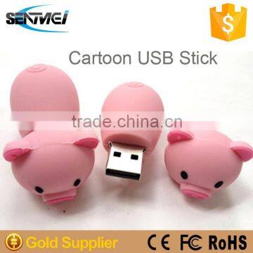 logo print with key ring 32gb cartoon usb flash drive