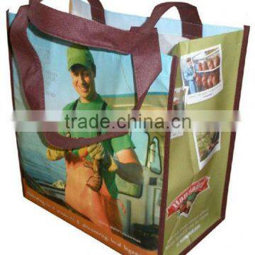 Wholesale reuseable shopping bags PP Woven bag Laminated Matt finish with webbing handle