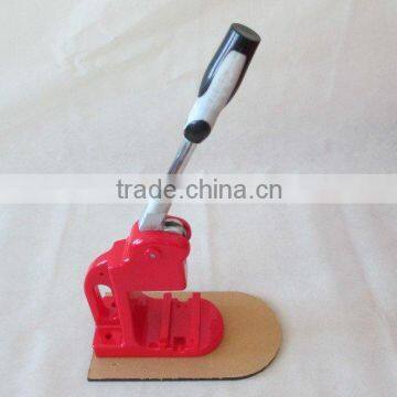 2015 manual stable tripod badge making machine