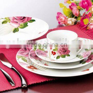 Super fine porcelain dinner set 20/30pcs, super white porcelain dinnerware