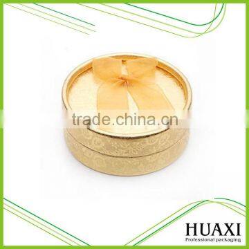 Special Design Golden Round Paper Cardboard Box Jewellery Box