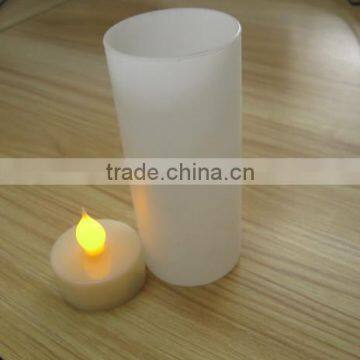 Plastic flameless electronic candle led tea light with timer