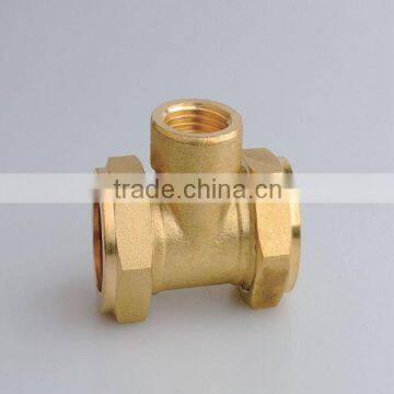China Supplier High Quality Fitting Connector Brass Compression Male Tee For Copper Pipe photo-2