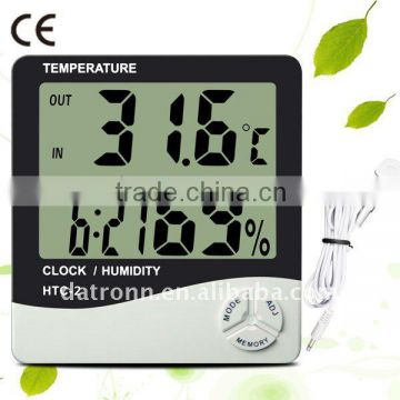 digital HTC-2 3 in 1 digital thermometer & hygrometer with clock